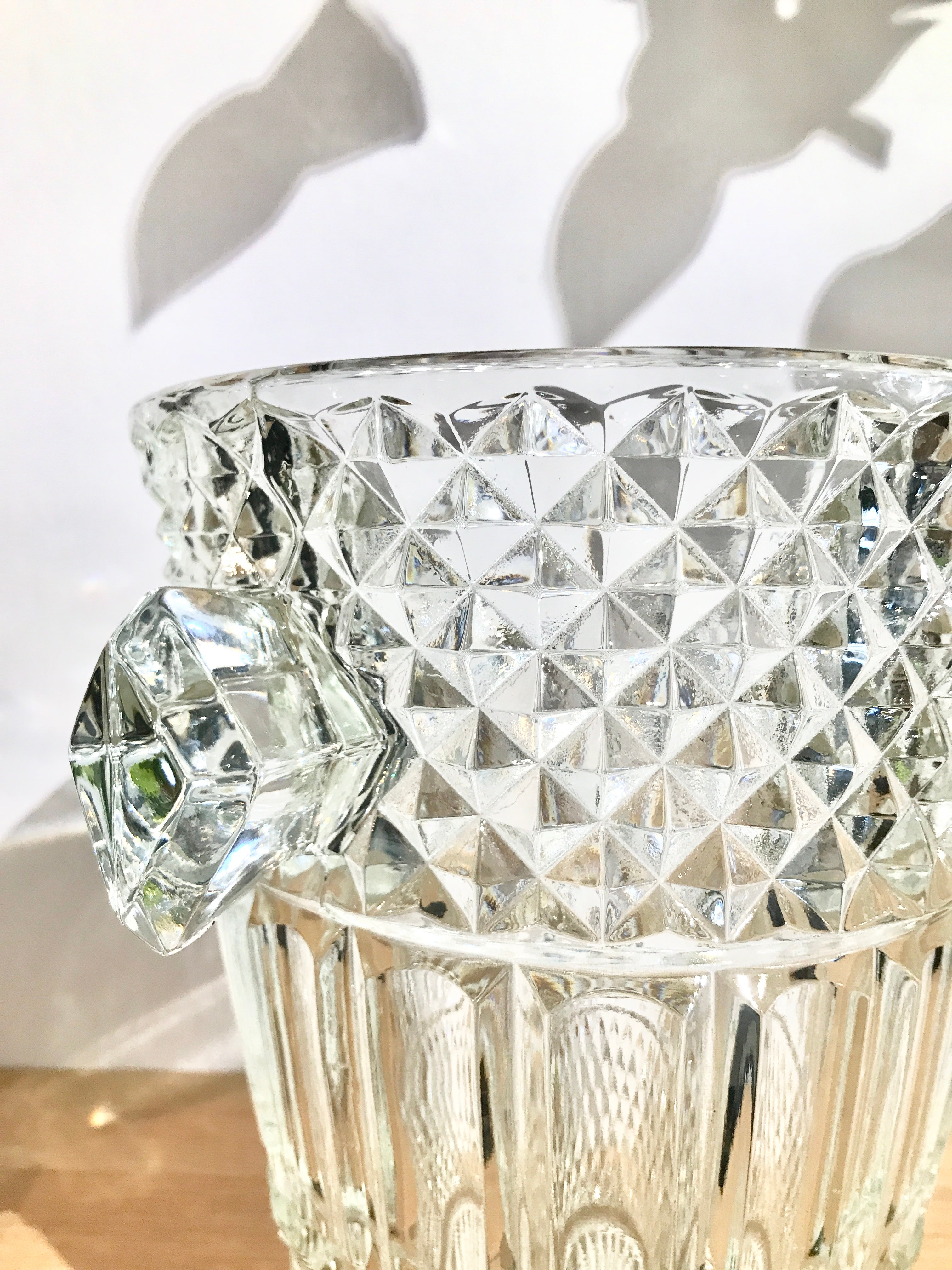 Vintage Mid Century Crystal Ice Bucket