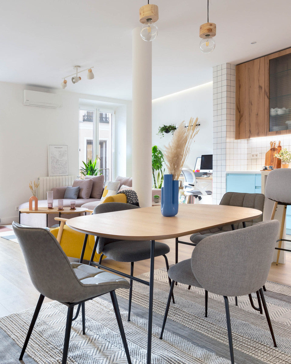 Yarra Dining Chair - Grey Tweed Rodwell and Astor