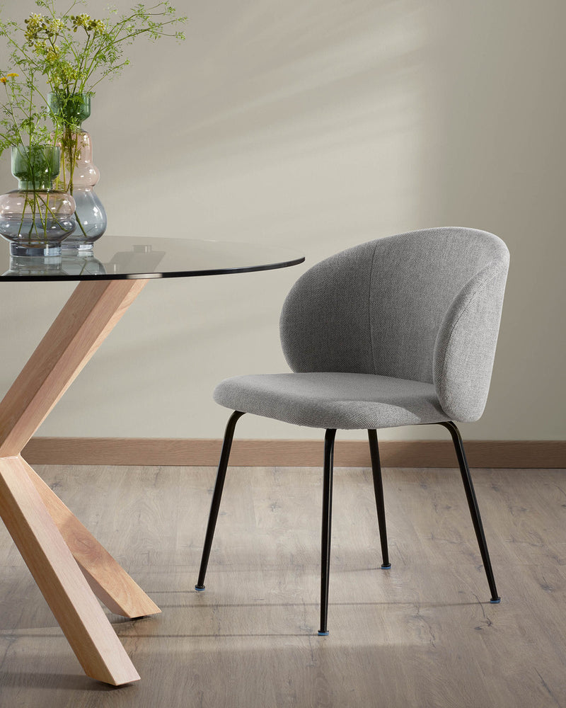 Yarra Dining Chair - Grey Tweed Rodwell and Astor