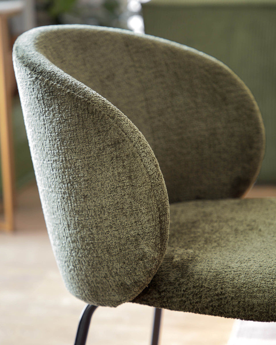 Yarra Dining Chair - Olive Chenille Rodwell and Astor