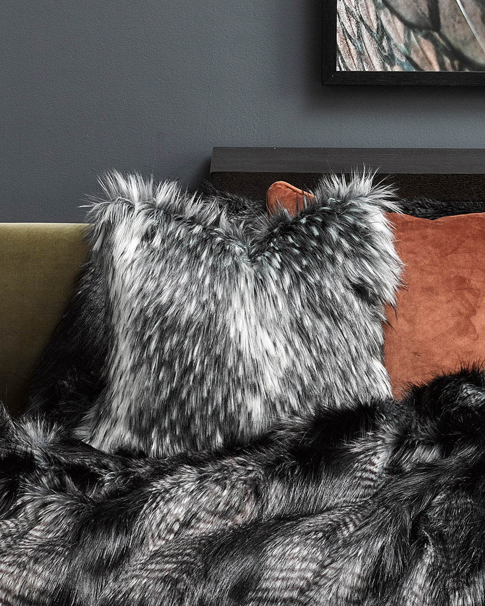 Rodwell and Astor - HEIRLOOM Alaskan Wolf Faux Fur Cushion - 65cm