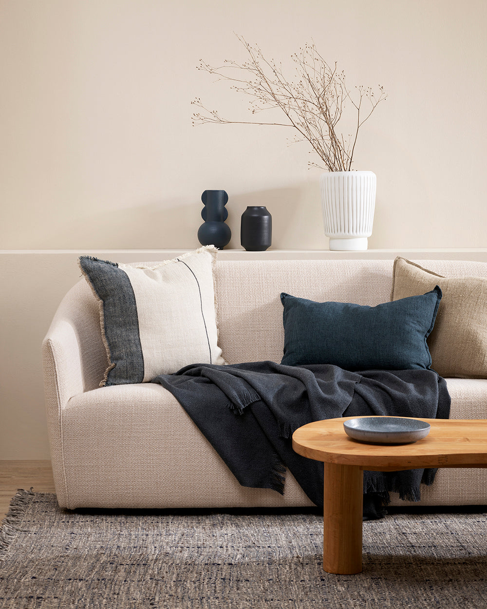 BAYA Altona 100% Wool Throw - Cloudburst - BAYA Stockist Rodwell and Astor Melbourne Brunswick