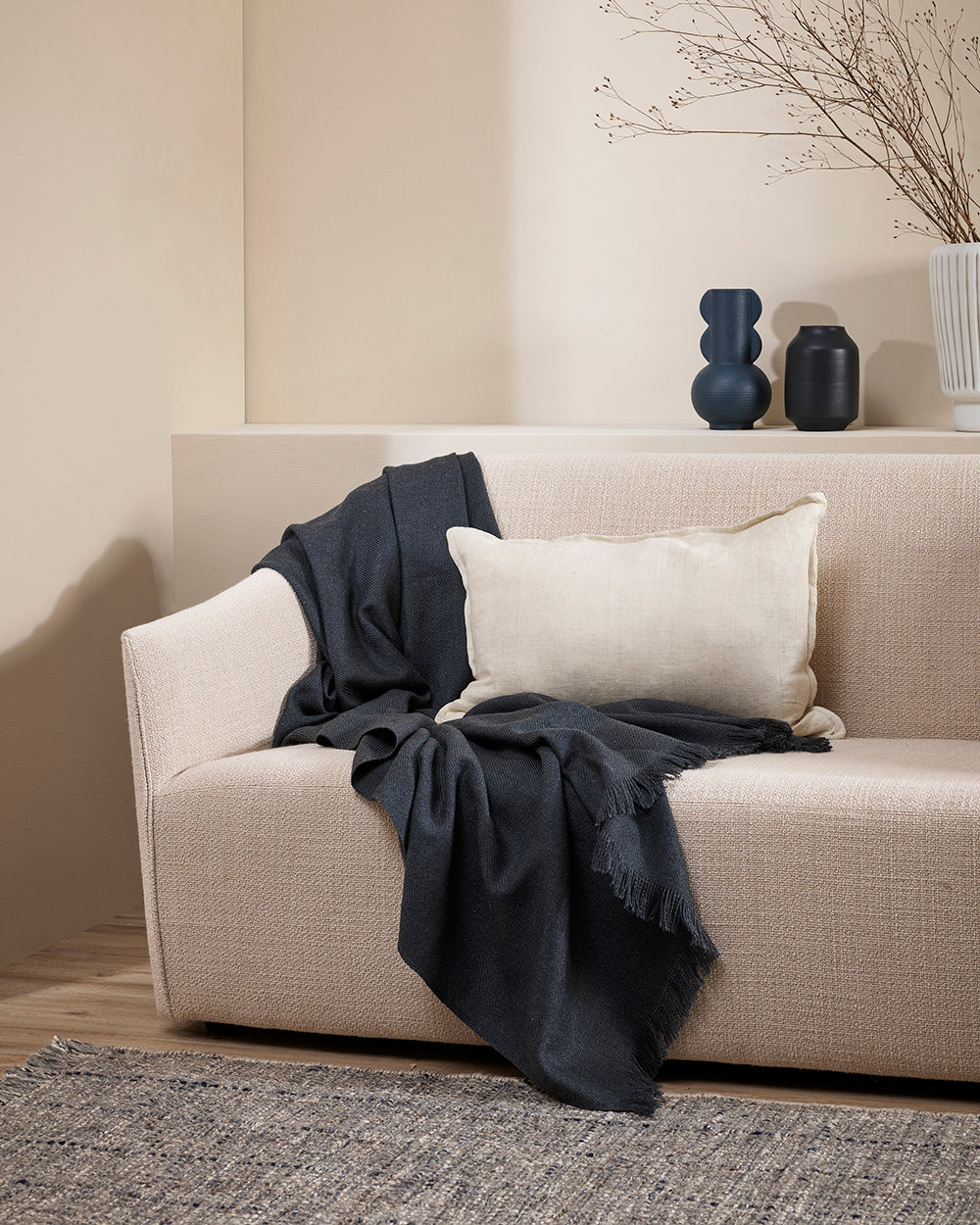 BAYA Altona 100% Wool Throw - Cloudburst - BAYA Stockist Rodwell and Astor Melbourne Brunswick