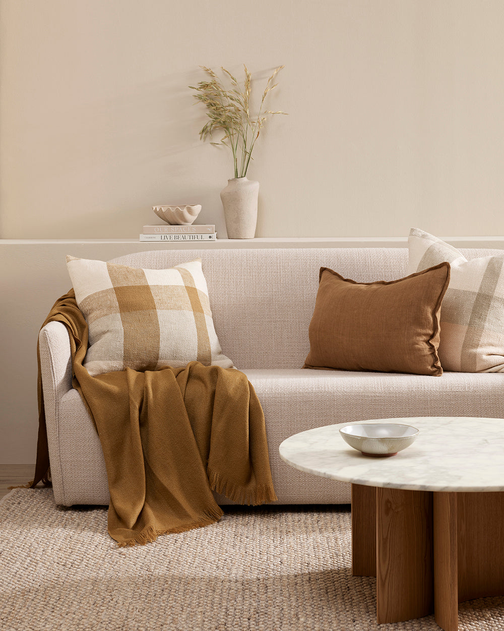 Altona 100% Wool Throw - Cumin BAYA Rodwell and Astor