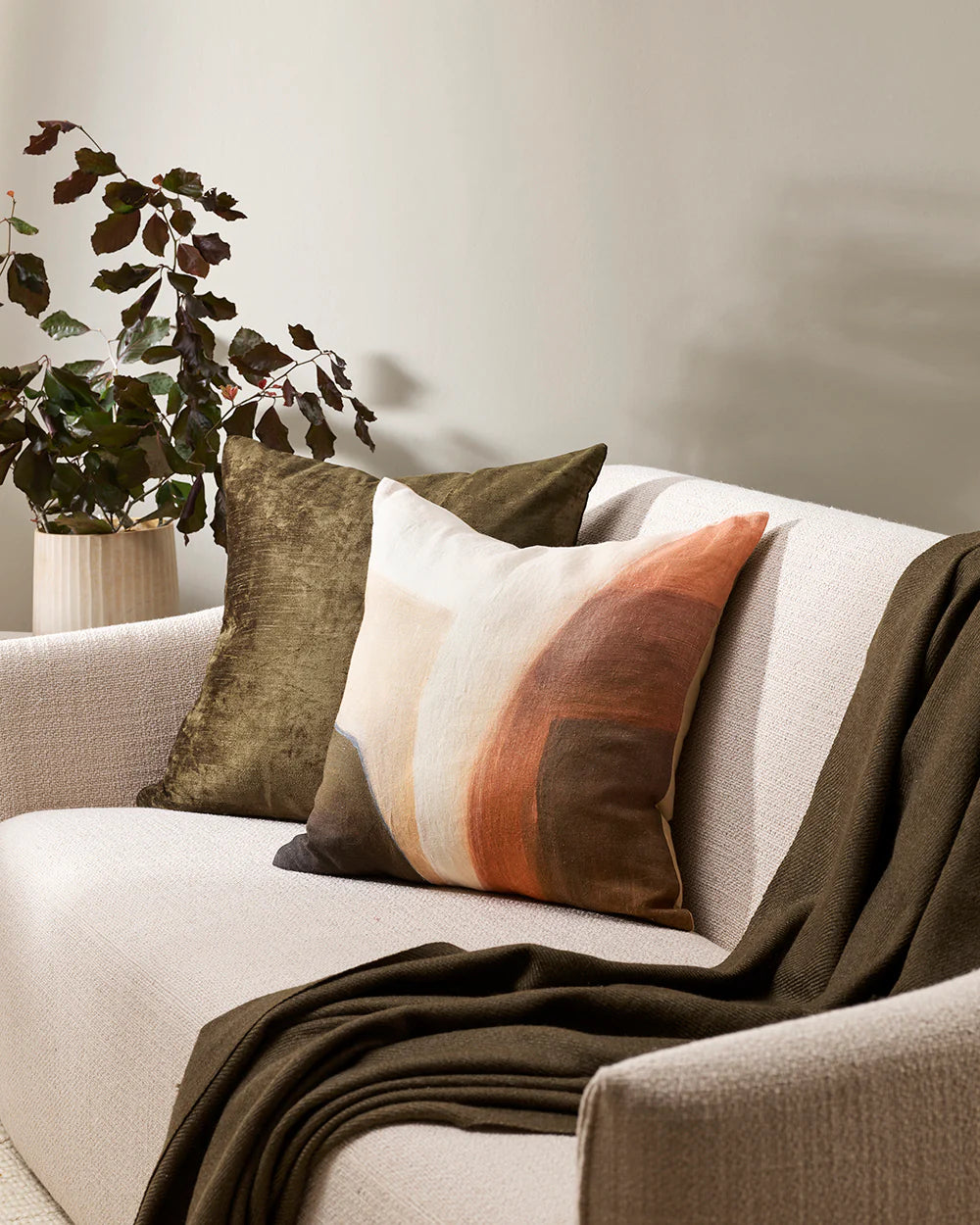 Amelie Cushion - 50 x 50cm BAYA Linen Cotton Cushion Rodwell and Astor Modern Eclectic Style Brunswick Melbourne