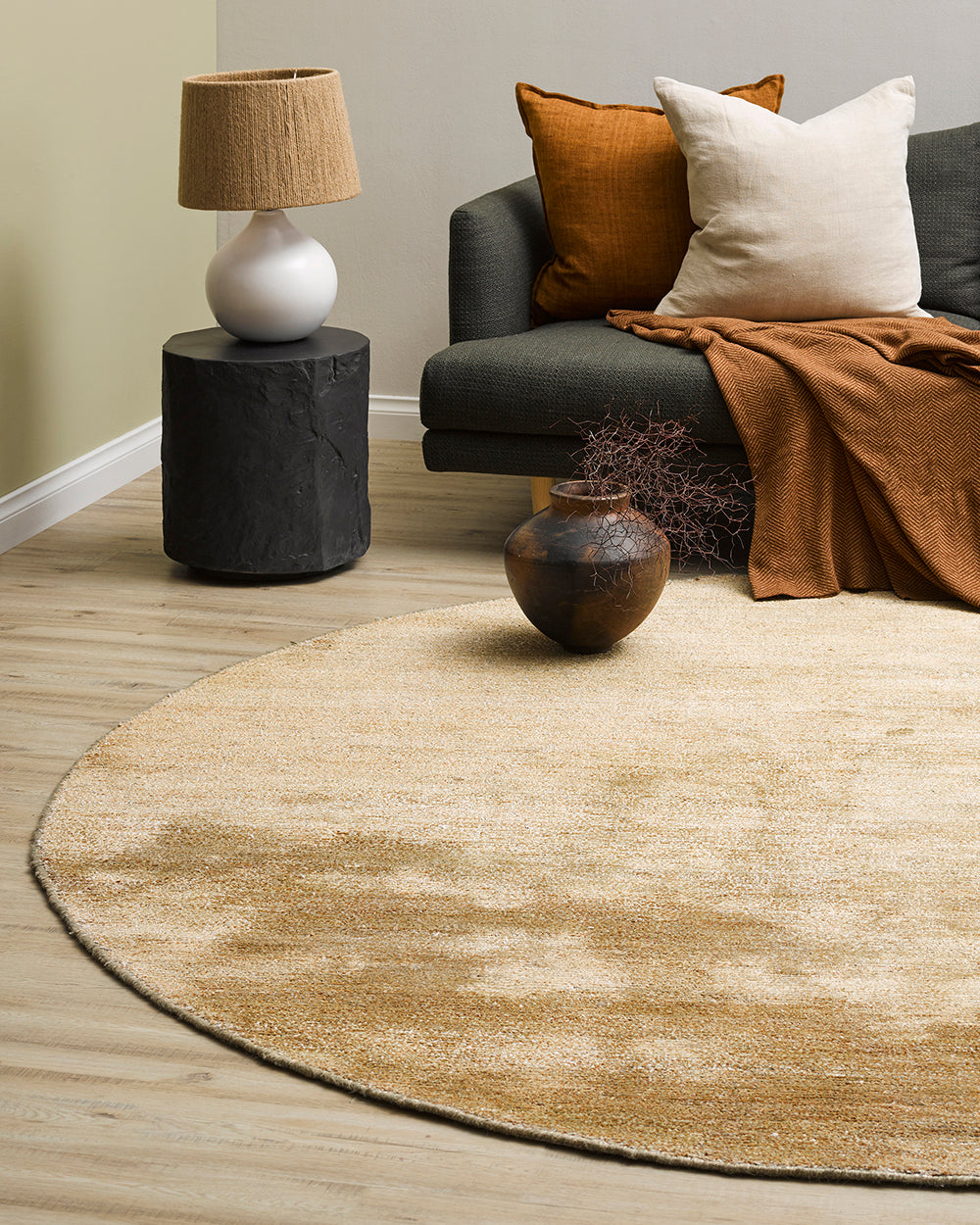BAYA Anchorage Floor Rug - Sand Dune - Round