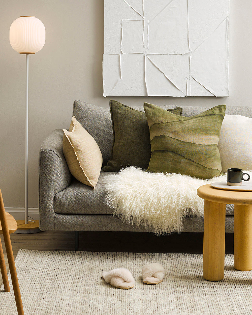 BAYA Arcadia Cushion - Putty - 40 x 60cm
