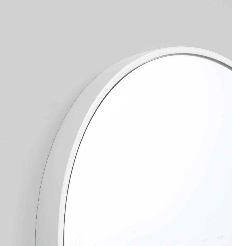 MIDDLE OF NOWHERE Bella Round Mirror - White