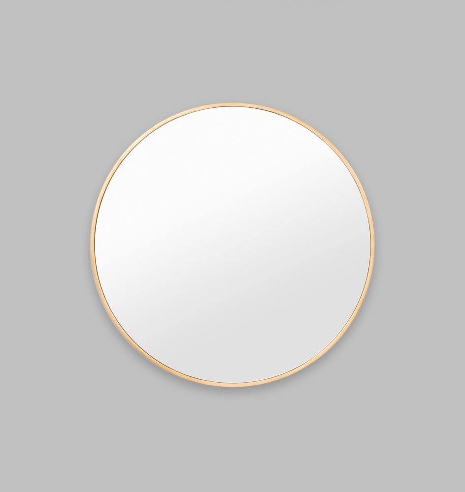 MIDDLE OF NOWHERE Bella Round Mirror - Brass