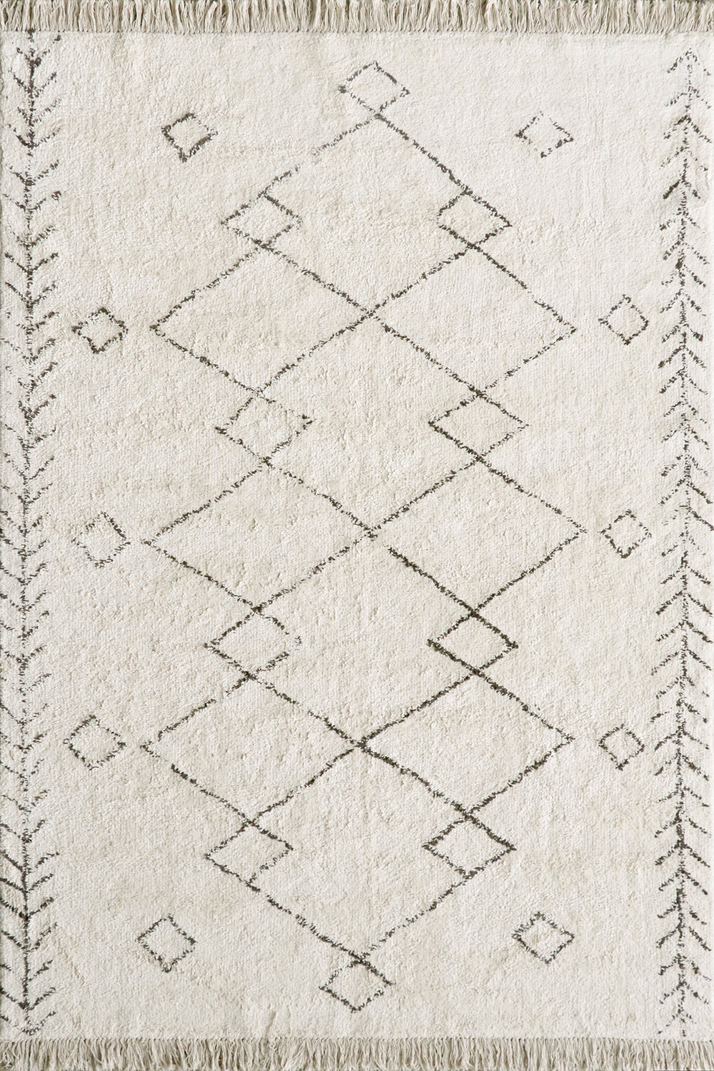 Nordstrand Bjorn Cotton Floor Rug - Ivory/Charcoal Rodwell and Astor
