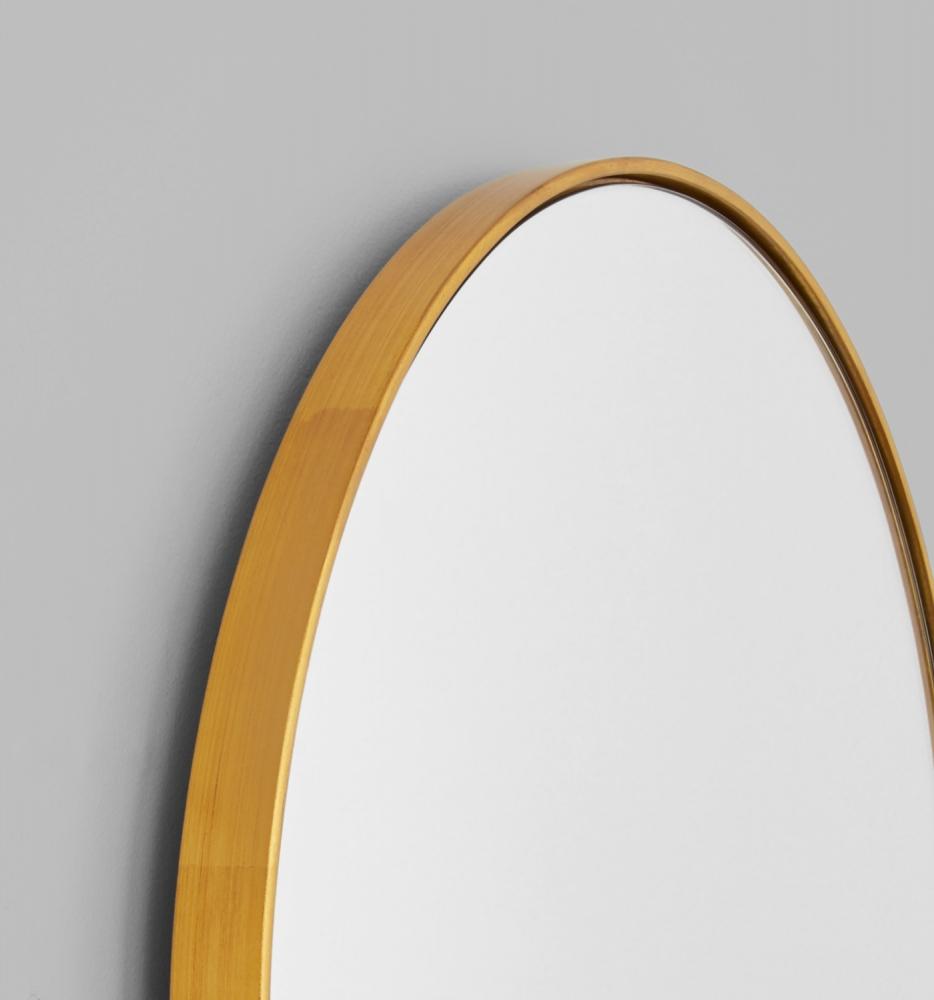 MIDDLE OF NOWHERE Bjorn Oval Large Mirror Brass