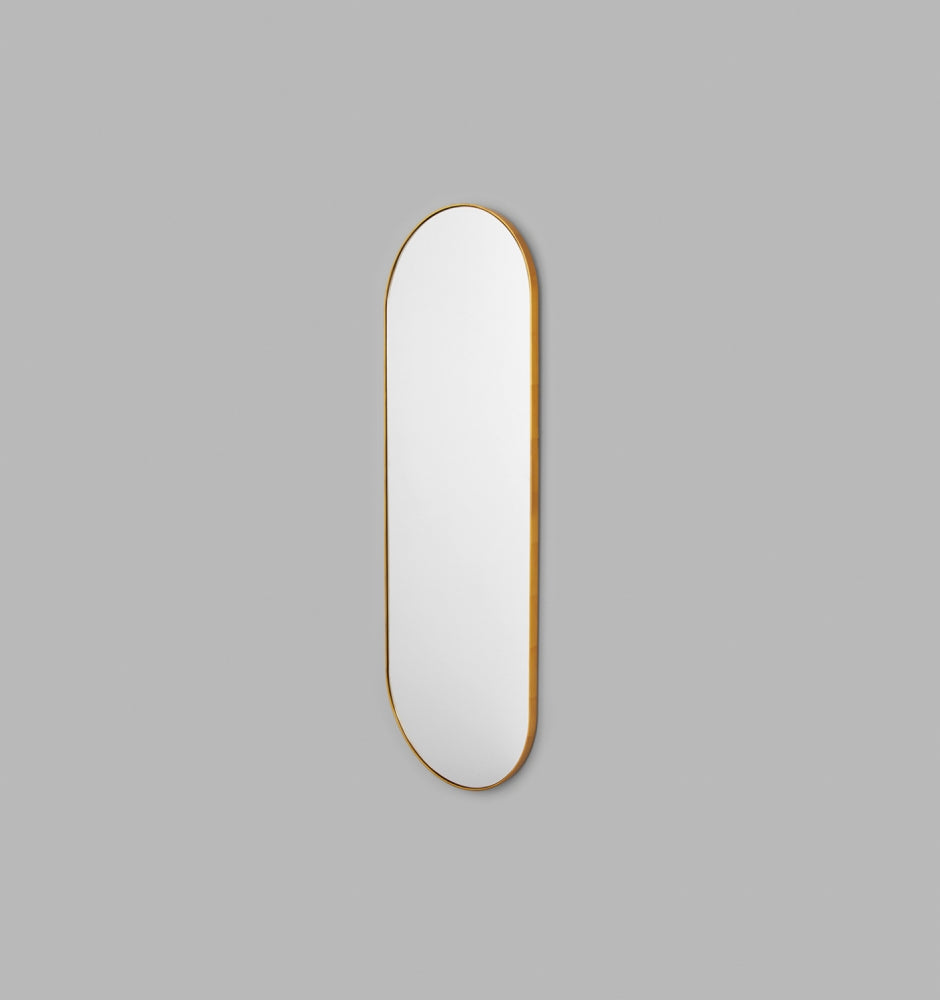 Bjorn Long Oval Mirror 50 x 145cm - Brass