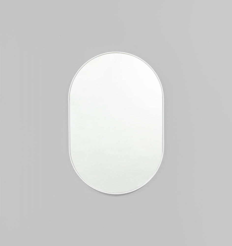 Bjorn Oval Mirror - Bright White - 3 Sizes