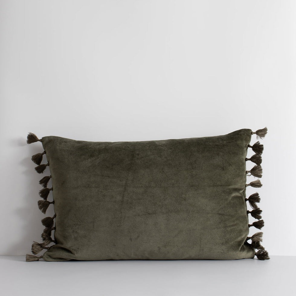Este Velvet Cushion - Caper - 35 x 53cm BAYA Cushions Rodwell and Astor Modern Eclectic Style Brunswick Melbourne
