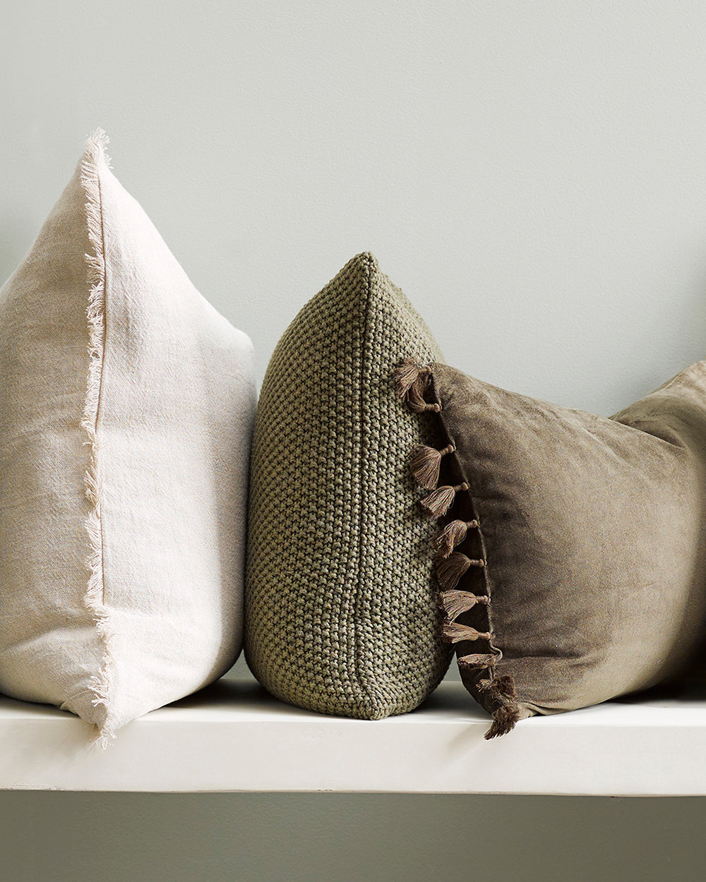 Este Velvet Cushion - Caper - 35 x 53cm BAYA Cushions Rodwell and Astor Modern Eclectic Style Brunswick Melbourne