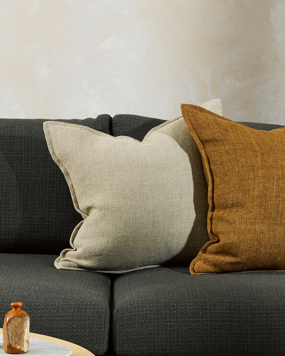 Flaxmill Linen Cushion - Doeskin