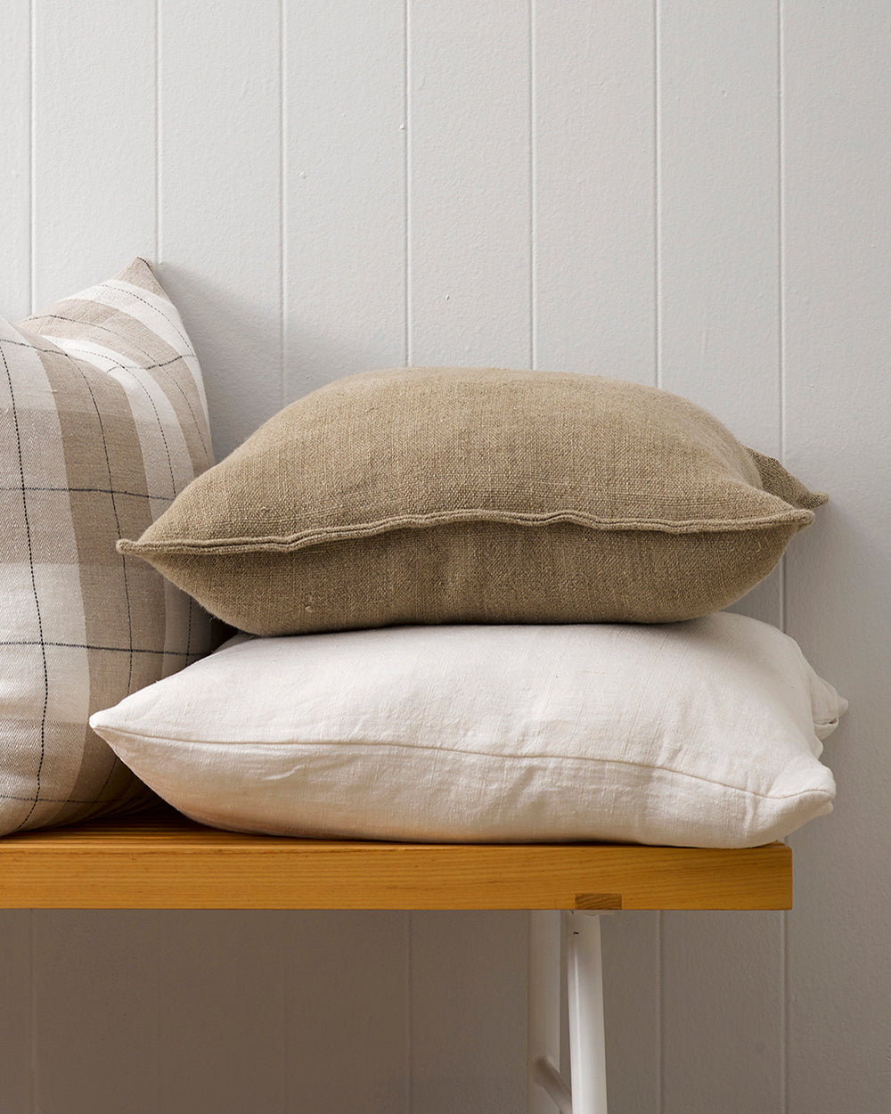 Flaxmill Linen Cushion - Doeskin