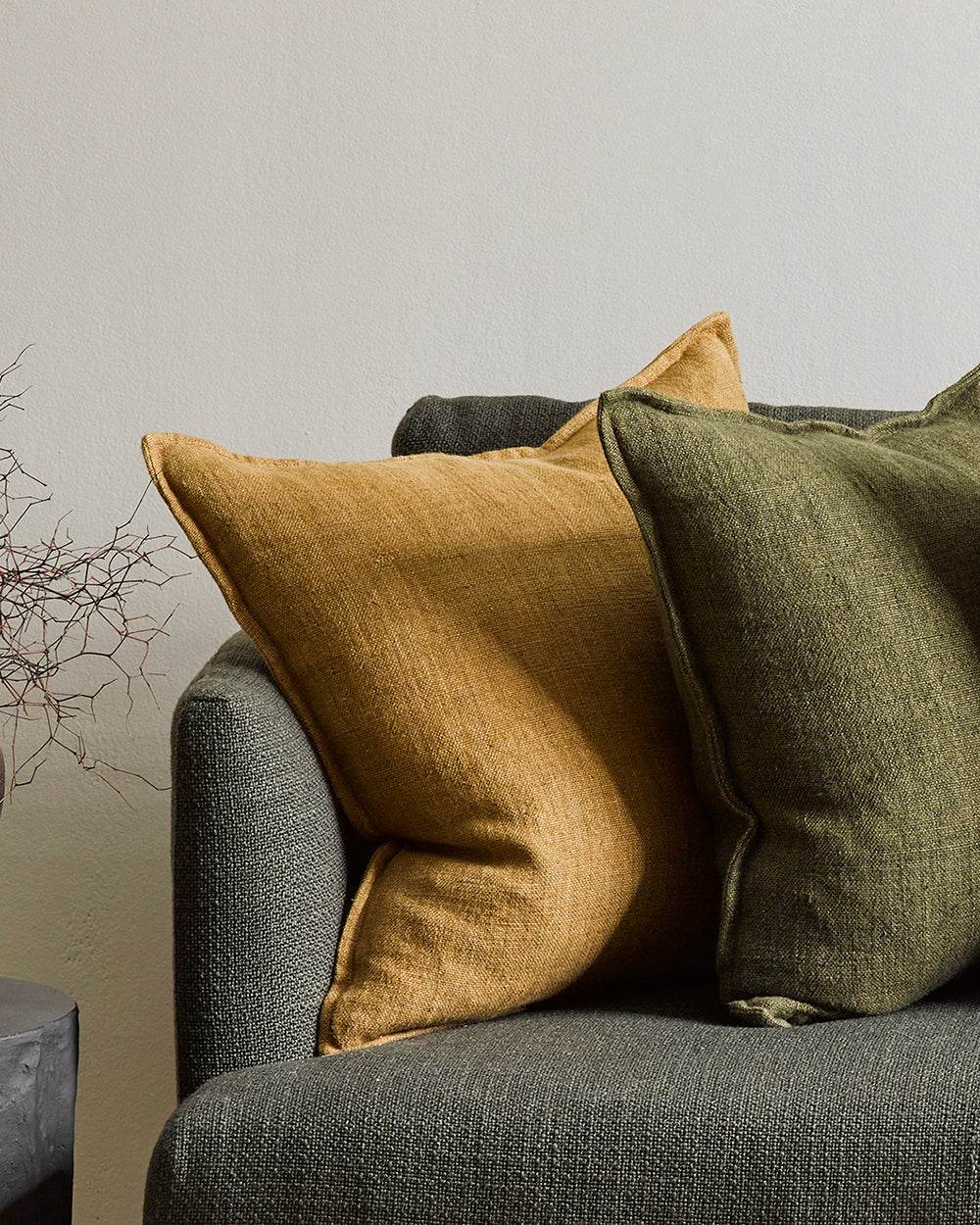 Flaxmill Linen Cushion - Fenugreek