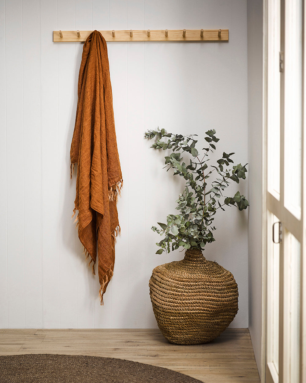 Indira Linen Throw - Tobacco