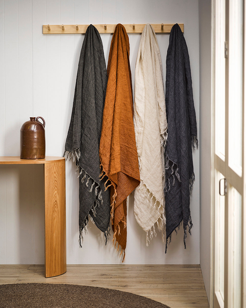 Indira Linen Throw - Tobacco