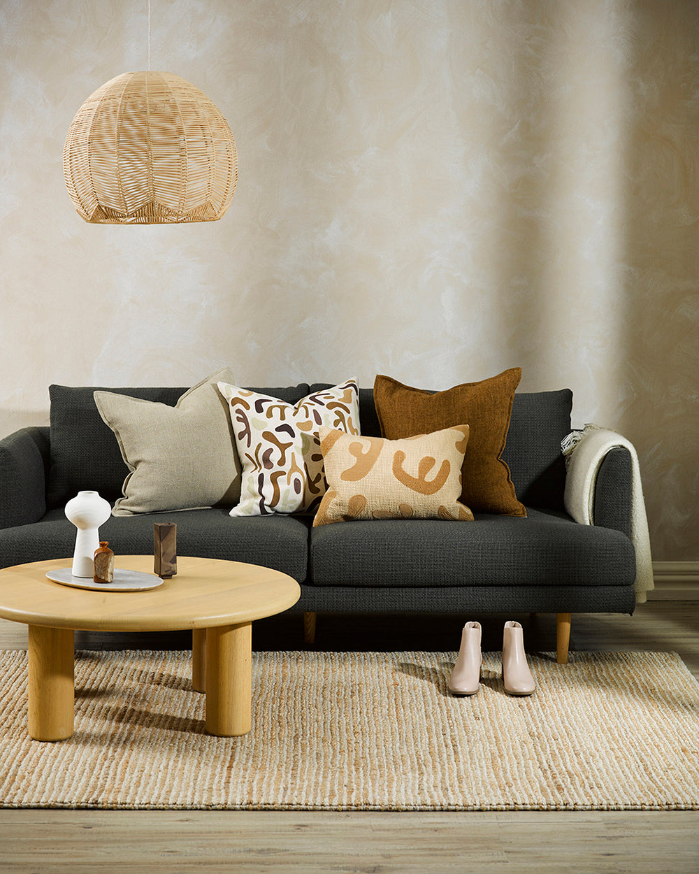 Lima Wool/Jute Rug - Sand/Natural - Rodwell and Astor