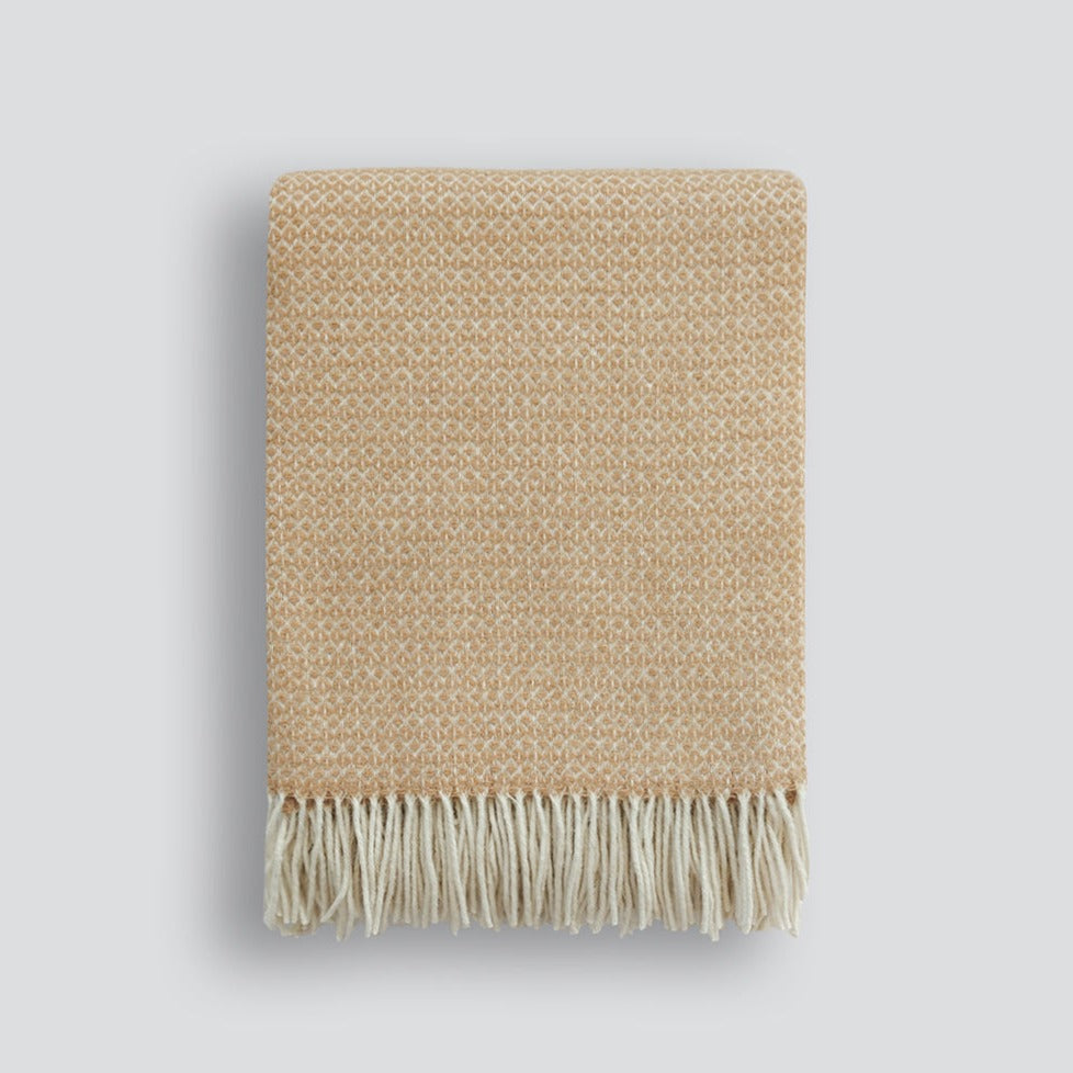 BAYA Littano Merino Wool Throw - Latte
