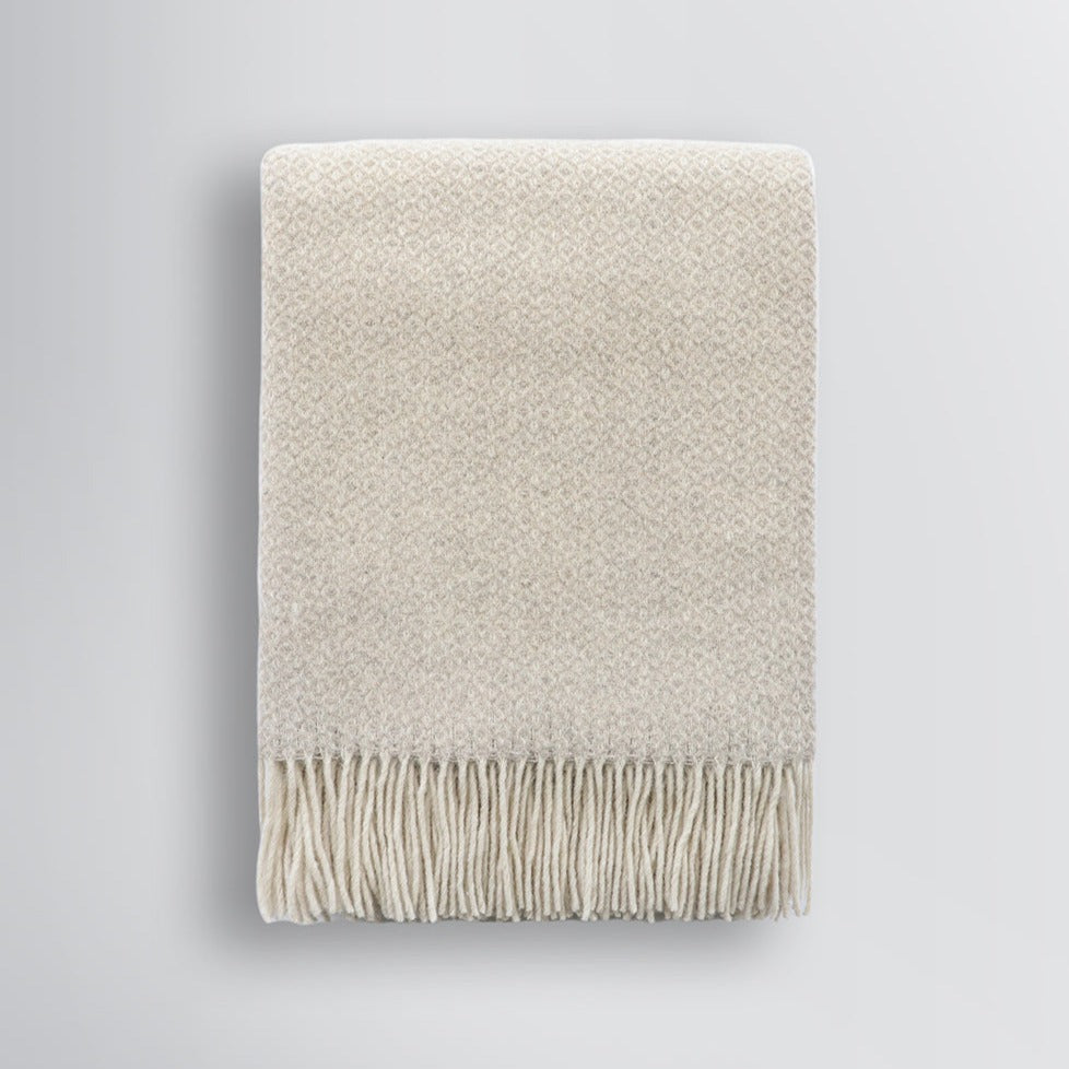 BAYA Littano Merino Wool Throw - Oatmeal