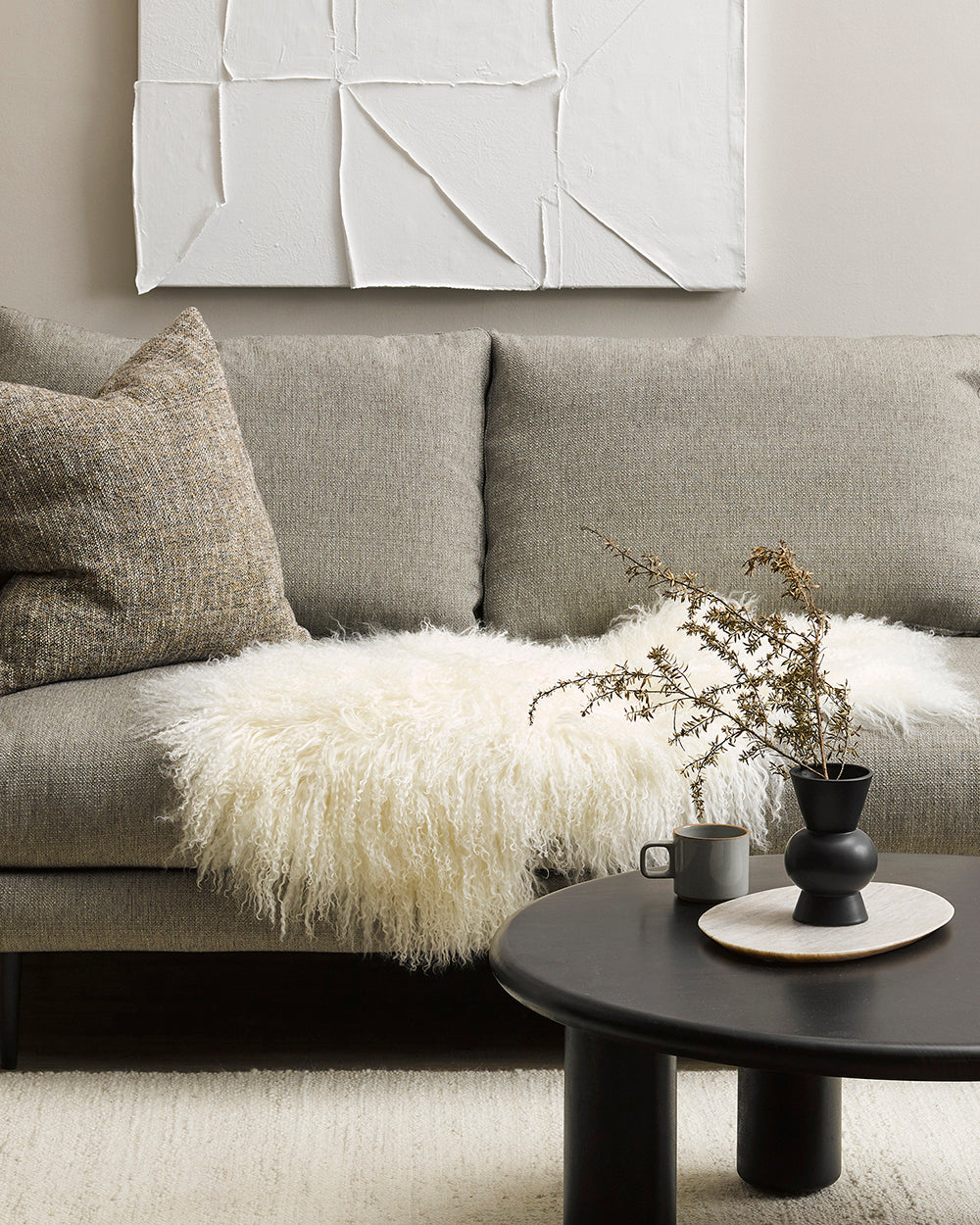 Rodwell and Astor - BAYA Meru Tibetan Lamb Hide - Natural White