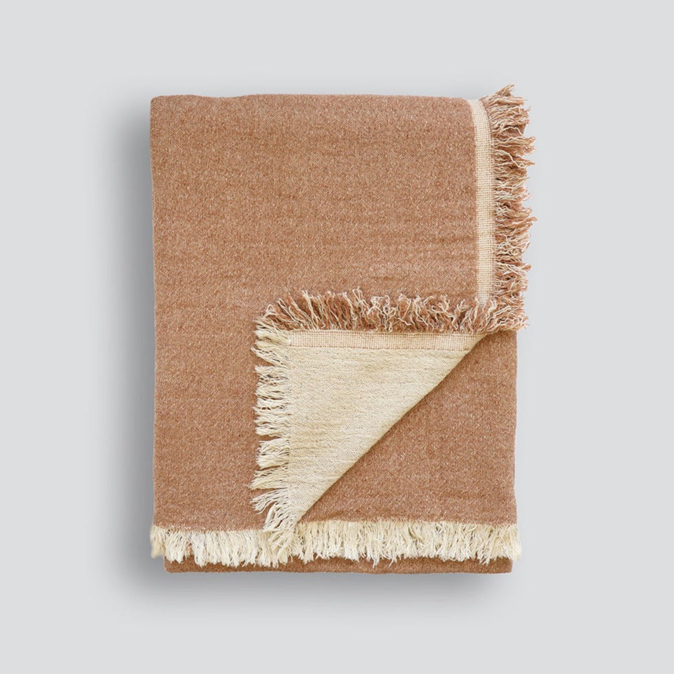 Rodwell and Astor - BAYA Papyrus Cotton Throw - Rust