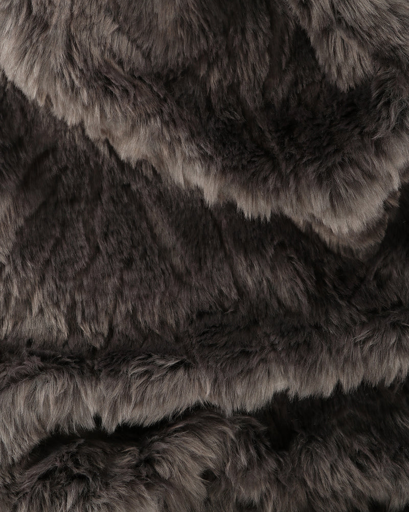 Rodwell and Astor - HEIRLOOM Pewter Chinchilla Faux Fur Throw