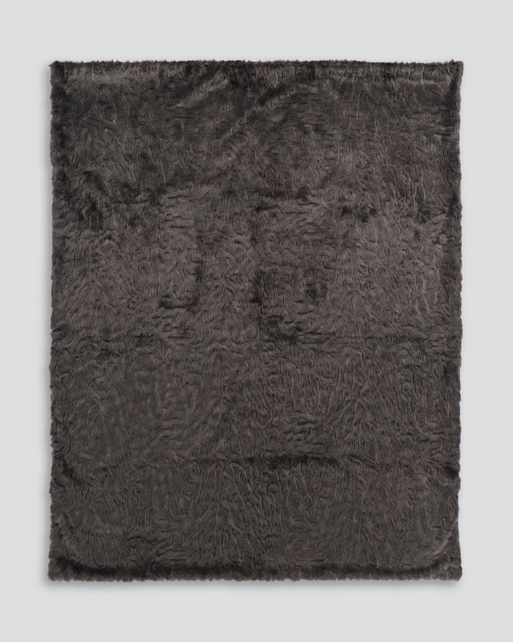 Rodwell and Astor - HEIRLOOM Pewter Chinchilla Faux Fur Throw