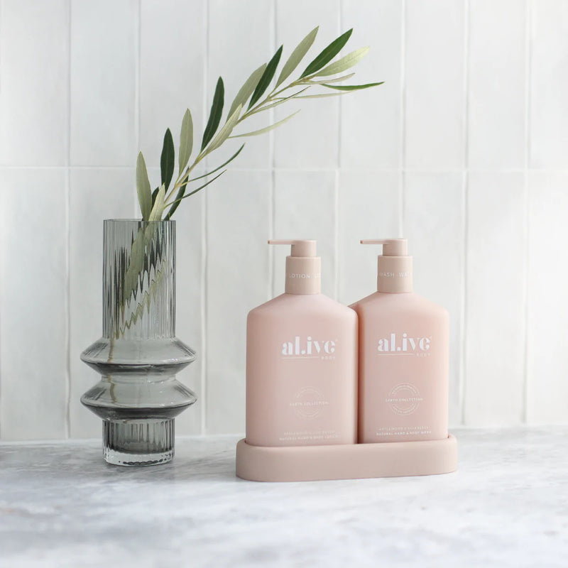 Rodwell and Astor - al.ive Body Wash & Lotion Duo +Tray - Applewood & Goji Berry