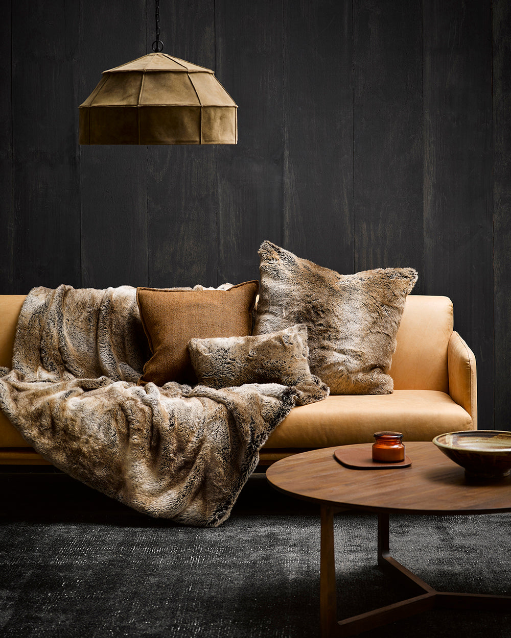 Rodwell and Astor - HEIRLOOM Sable Faux Fur Throw
