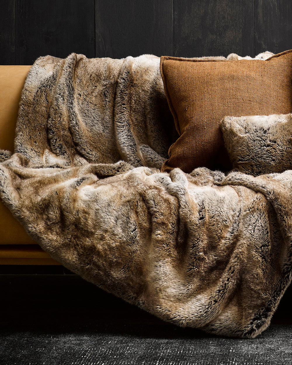 Rodwell and Astor - HEIRLOOM Sable Faux Fur Throw
