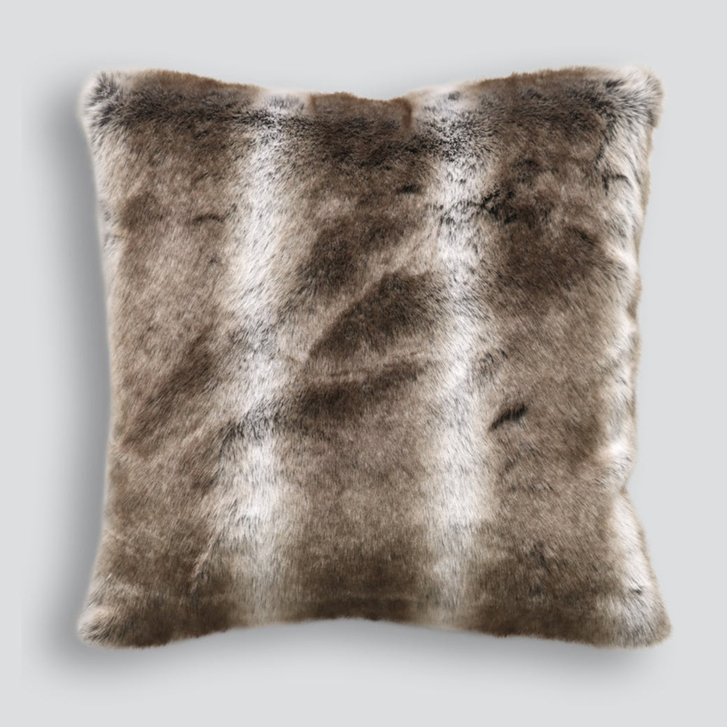 Heirloom Striped Elk Faux Fur Cushion - 65cm