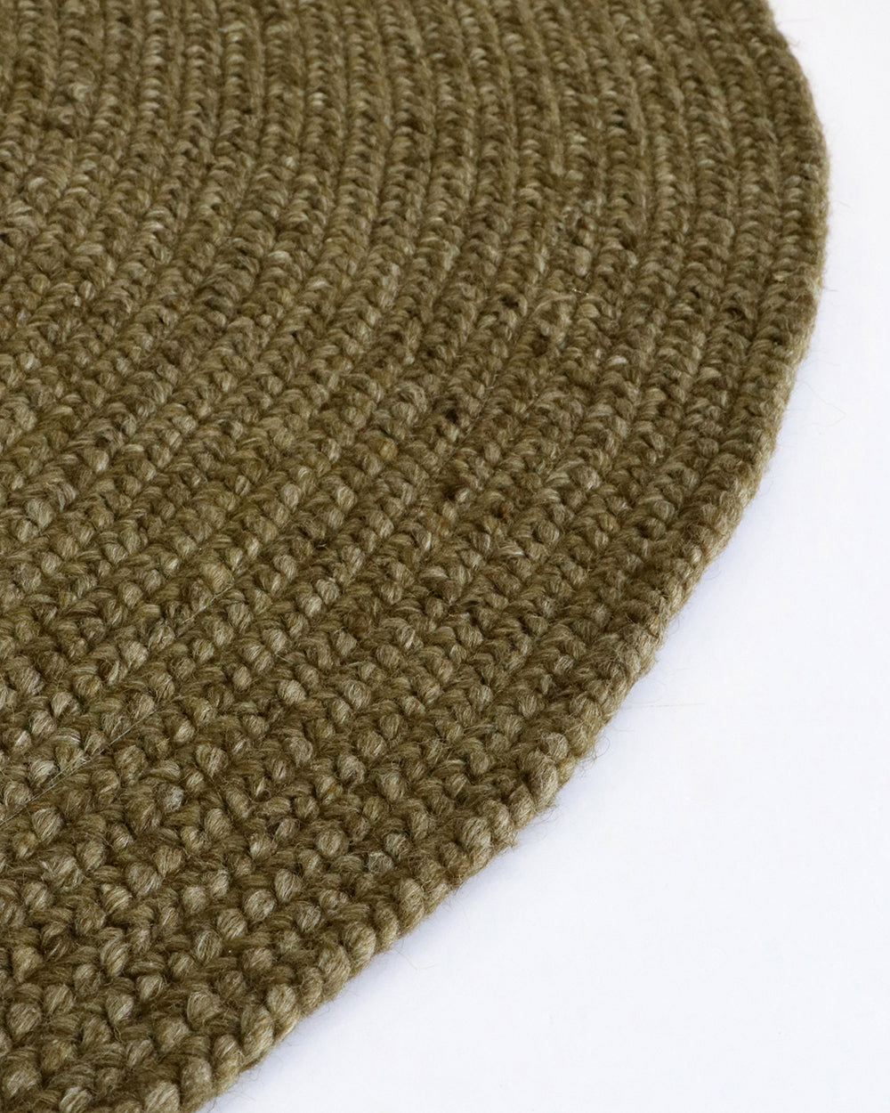BAYA Tairua Round Floor Rug - Moss Green