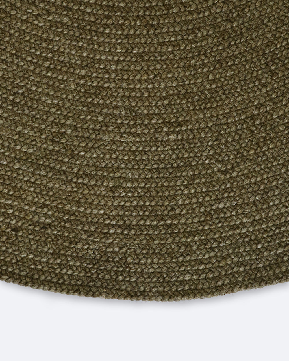 BAYA Tairua Round Floor Rug - Moss Green