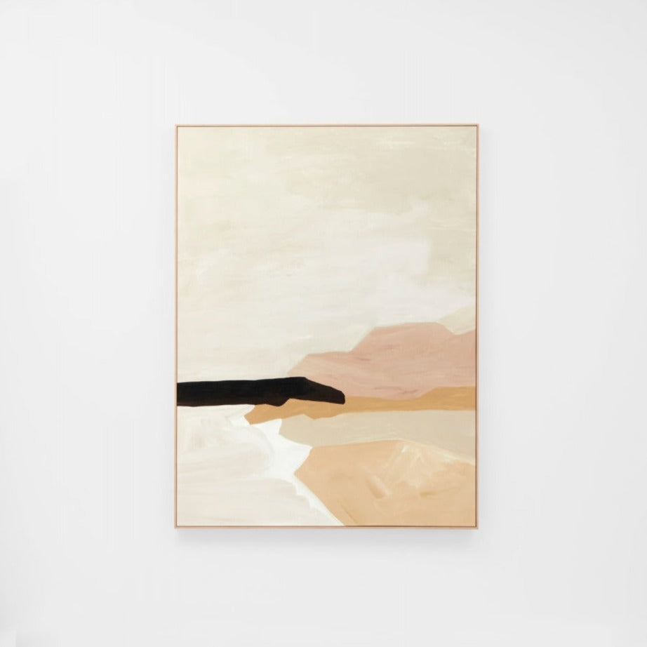 Tranquil Coastline Canvas Print - Blush