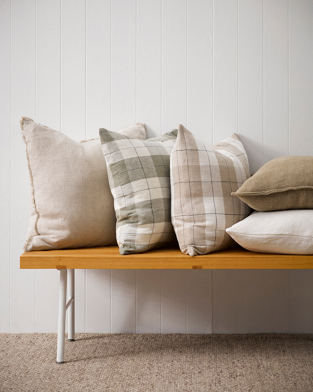 Willis Cushion - Nougat/Ivory 50 x 50cm Rodwell and Astor