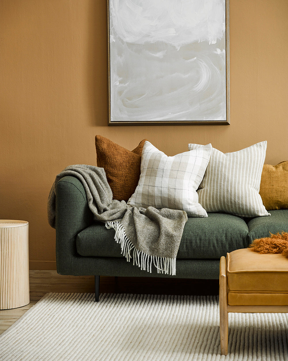 Willis Cushion - Nougat/Ivory 50 x 50cm Rodwell and Astor