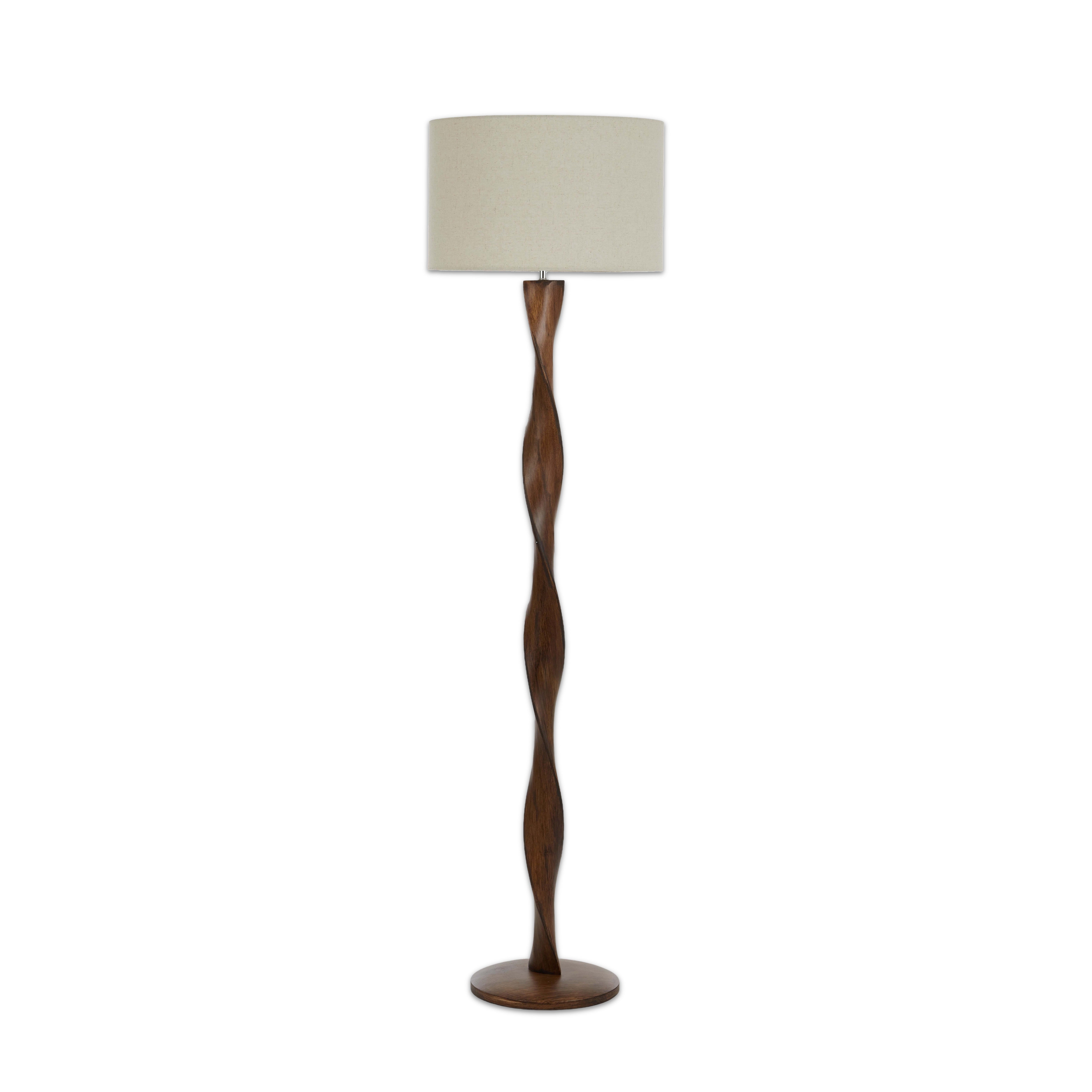 Aria Walnut Finish Floor Lamp