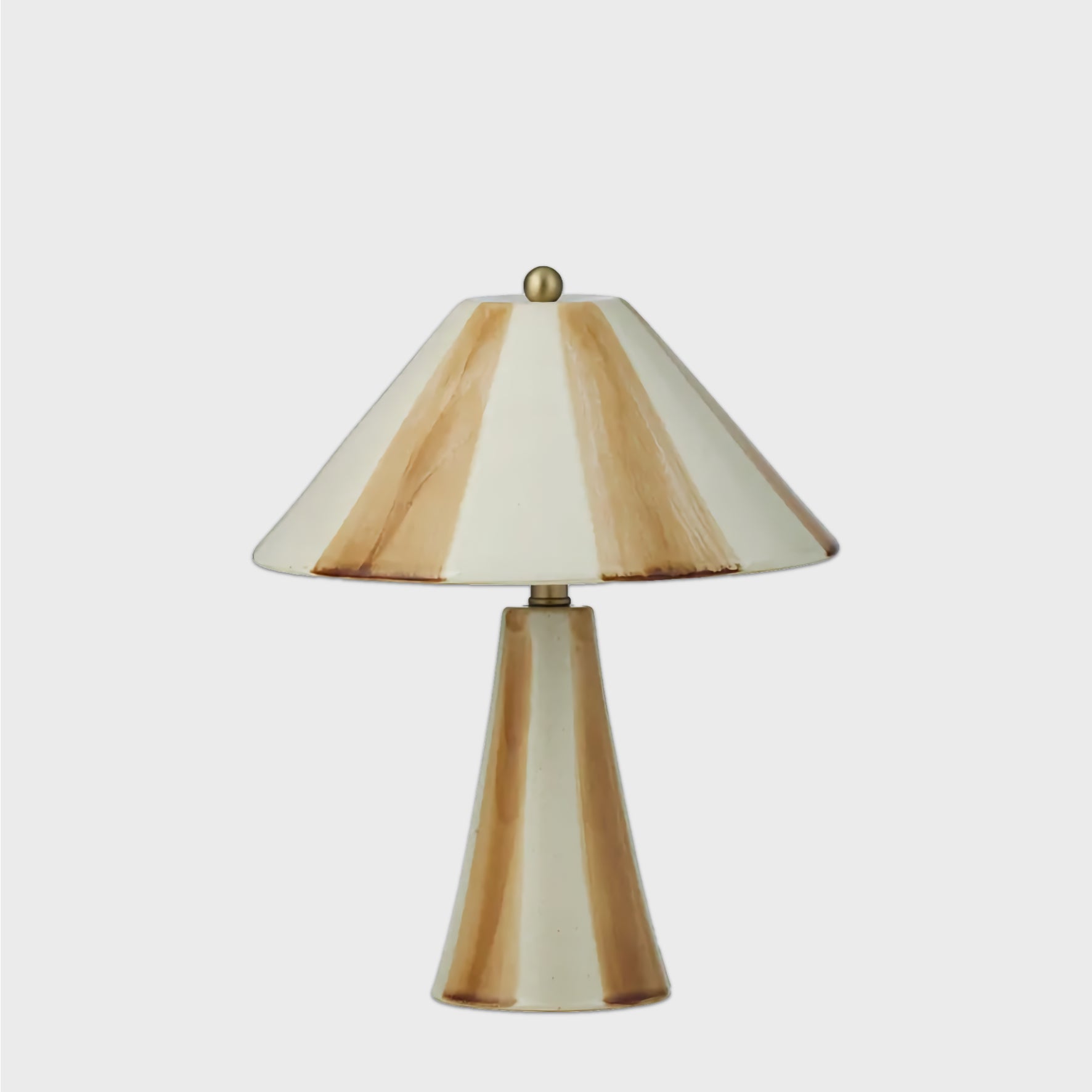 Athol Ceramic Lamp - Mustard/Ivory