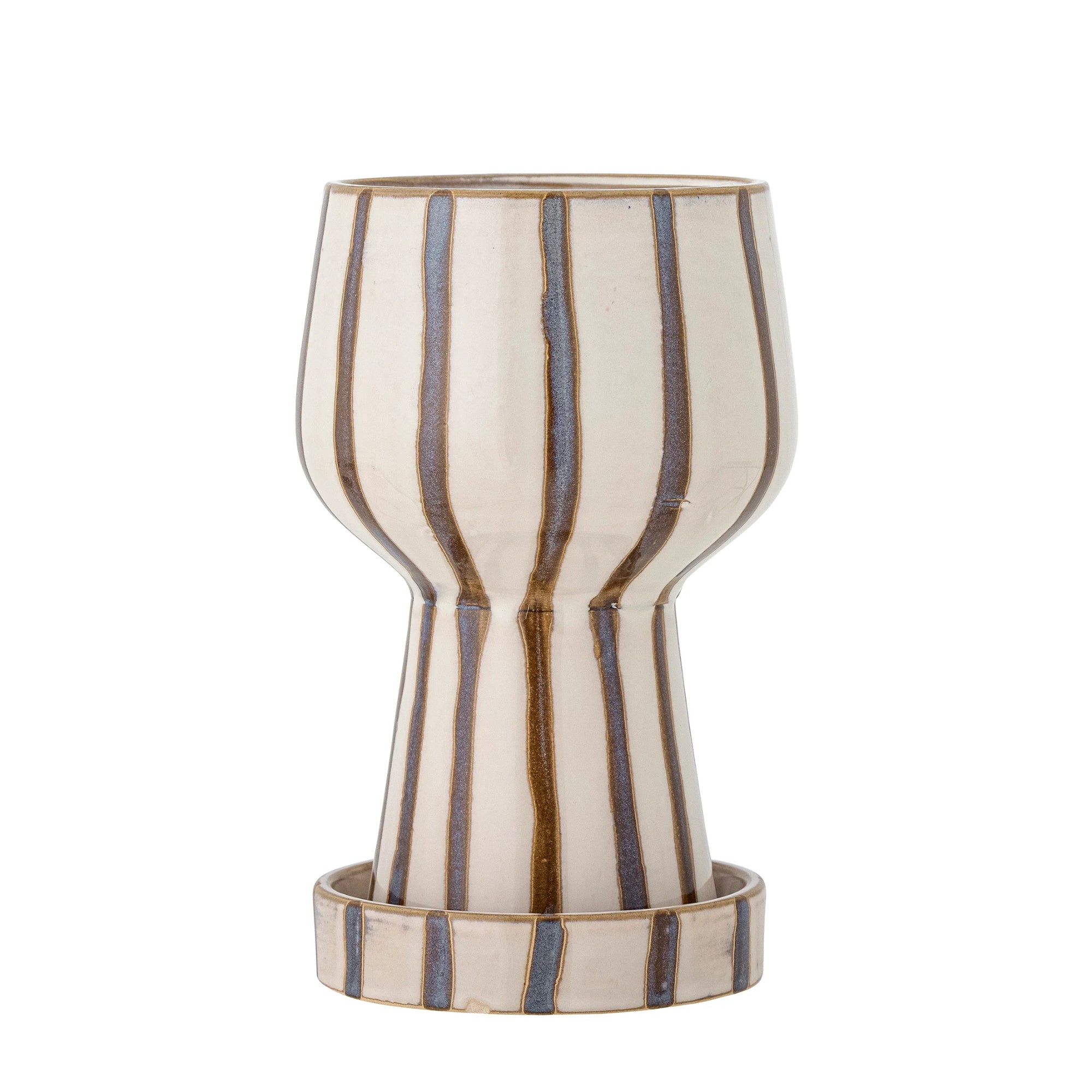 Agna Striped Ceramic Planter