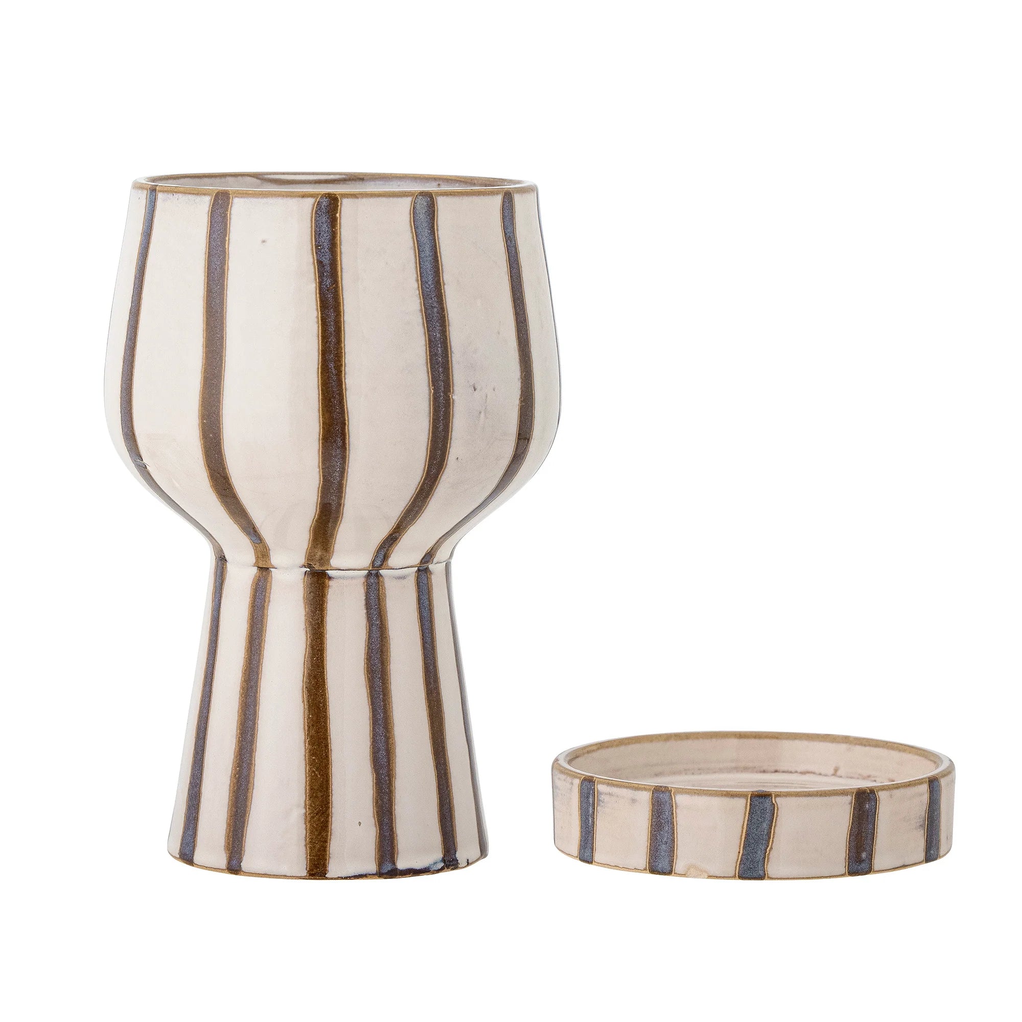 Agna Striped Ceramic Planter