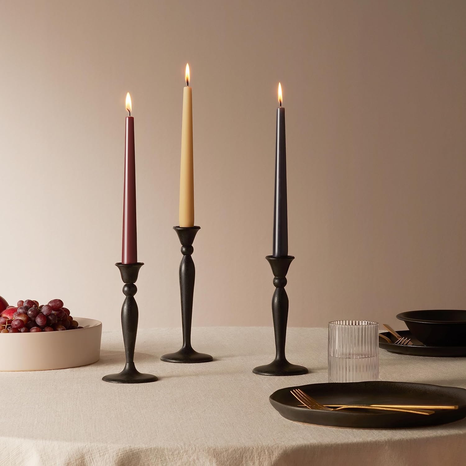 Bolsius Tapered Candle - Box 4 - 24.5cm - Dark Red