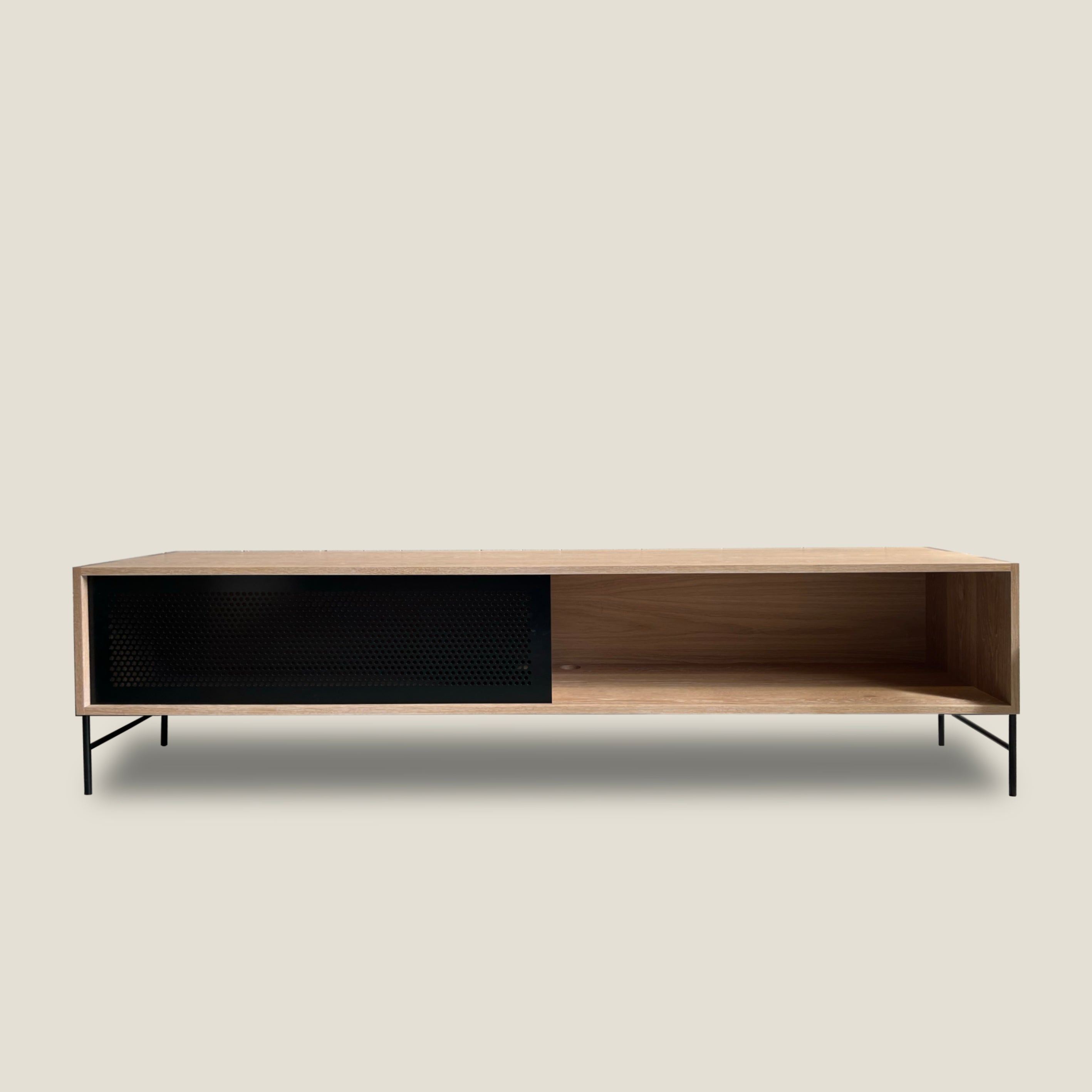DUNCAN RODWELL Curtis TV Unit - American Oak & Steel