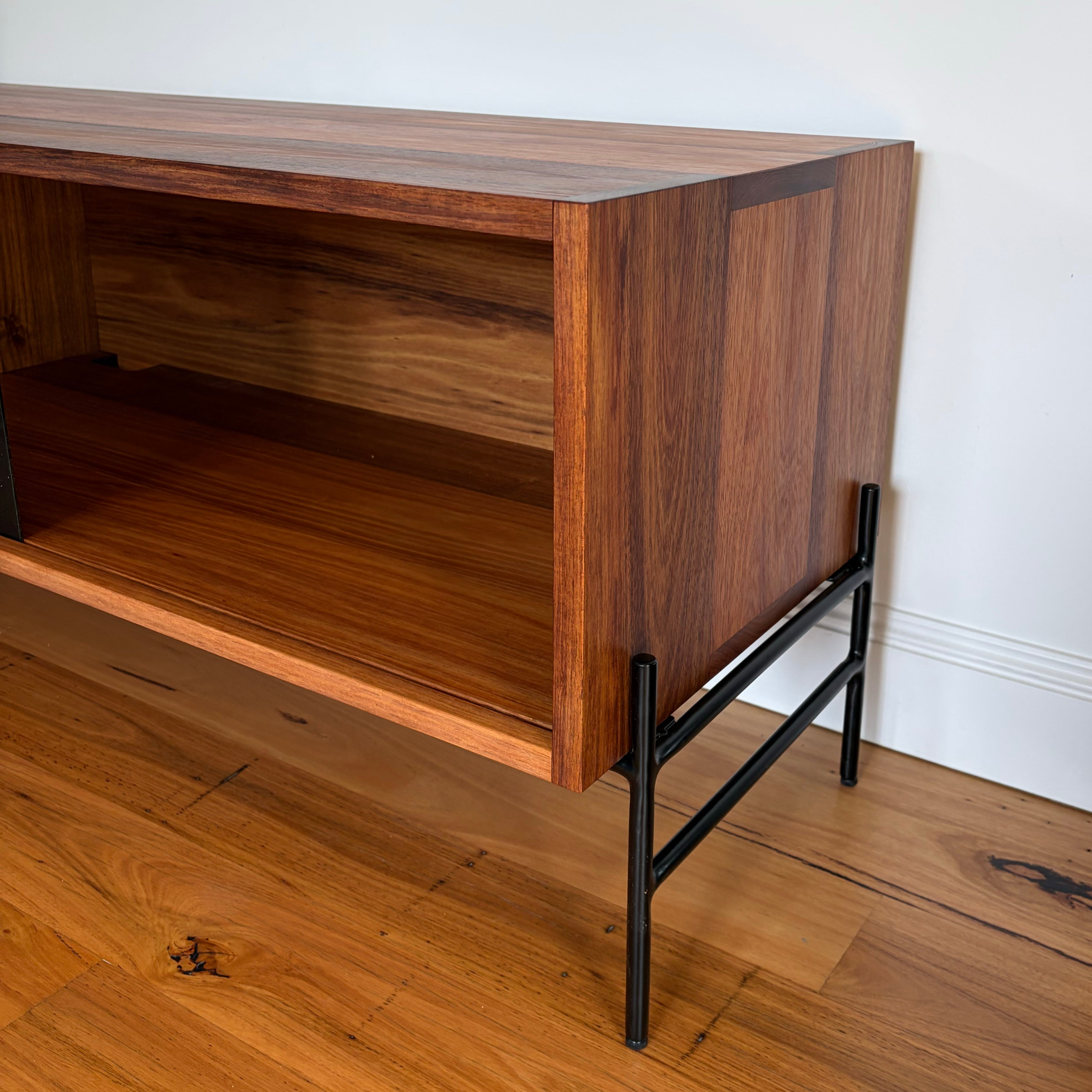 DUNCAN RODWELL Curtis TV Unit - Tasmanian Blackwood & Steel