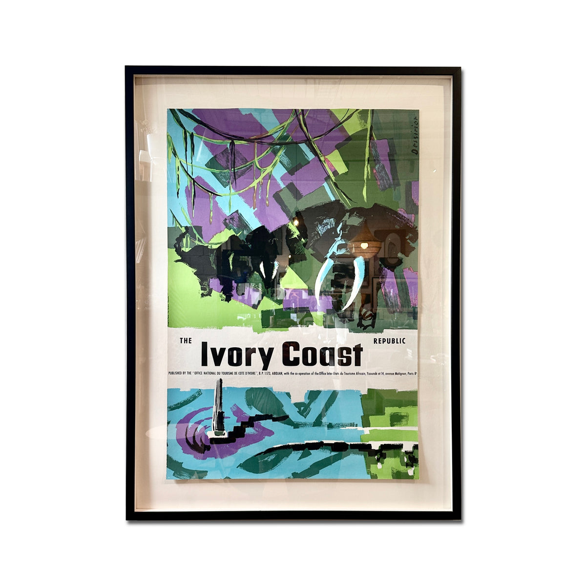 Original Ivory Coast Travel Poster by Dessirier