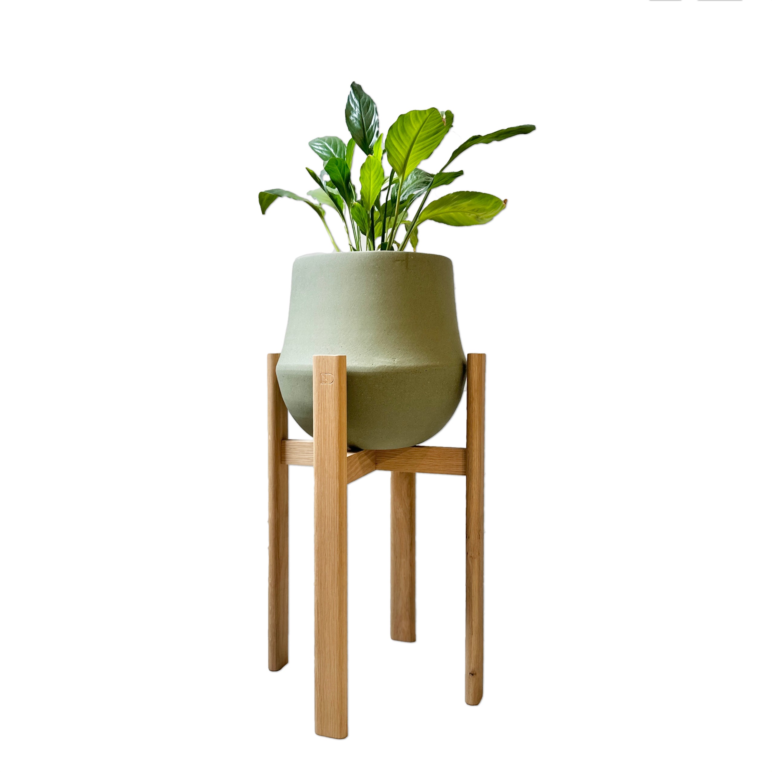 oak plant stands indoor Stadium Plant Stand - Oak