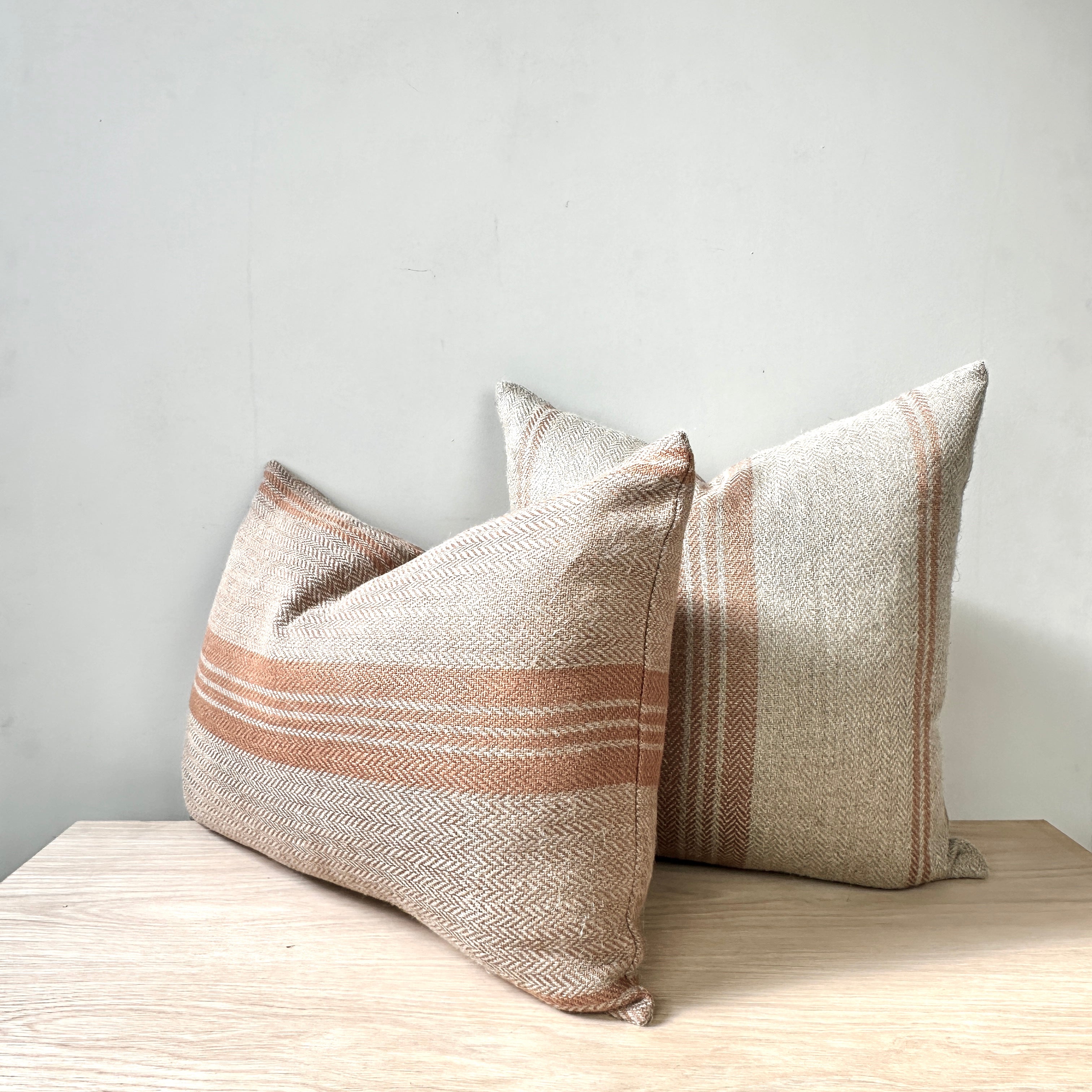 Empire Herringbone Cushion - Rust 50 x 50cm
